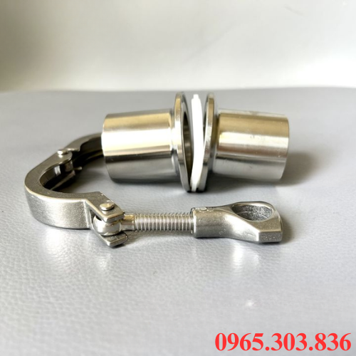 Cách lắp đặt bộ clamp ren ngoài inox vi sinh