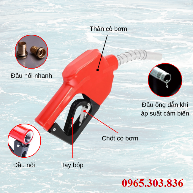 Cấu tạo cò bơm xăng dàu chống tràn