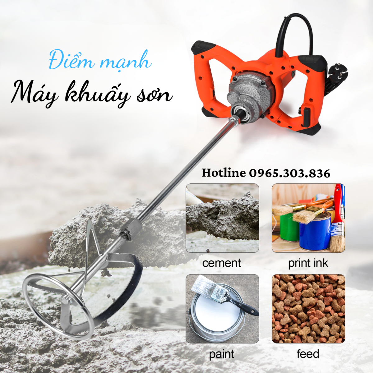 Điểm mạnh máy khuấy sơn