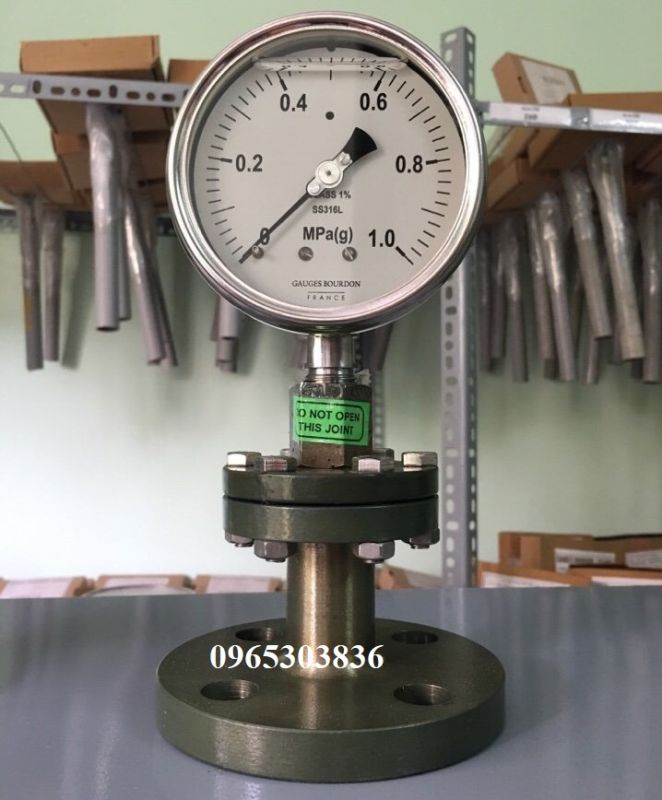 đồng hồ đo áp suất dạng màng lắp bích