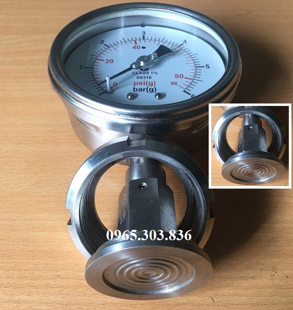 Đồng hồ đo áp suất nối clamp