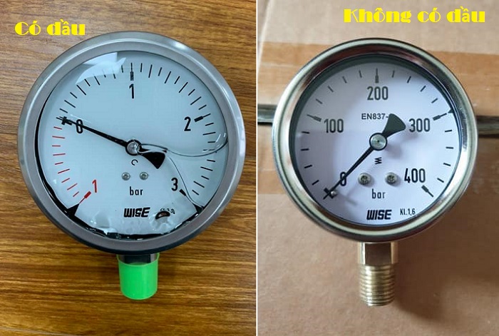 Đồng hồ đo áp suất Wise có dầu và không có dầu