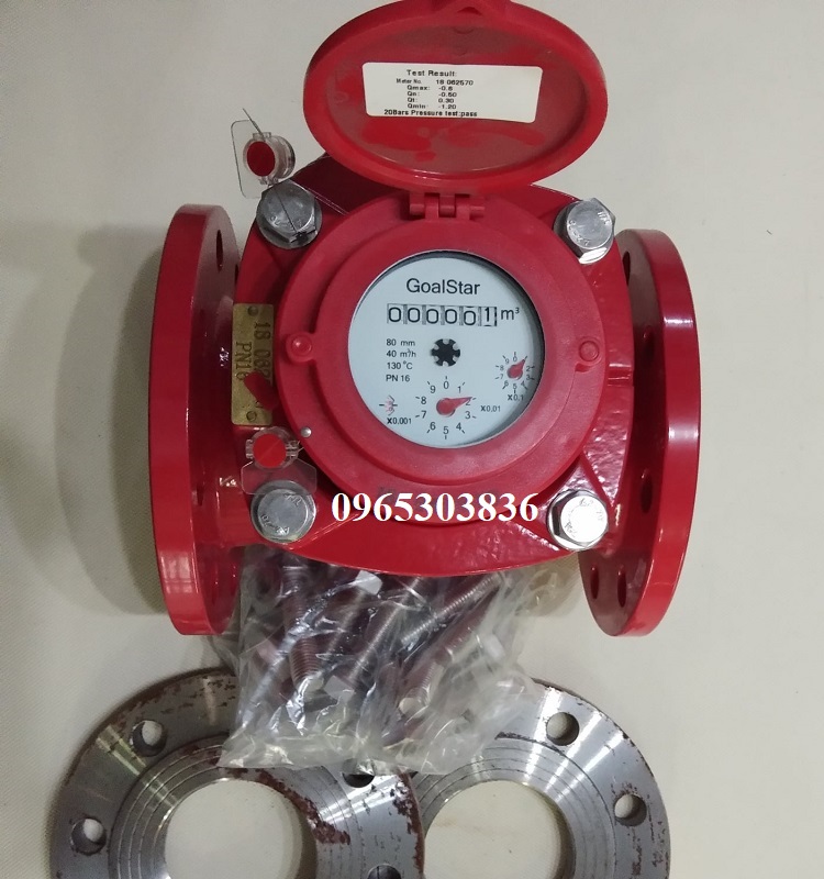 đồng hồ đo lưu lượng nước nóng mặt bích