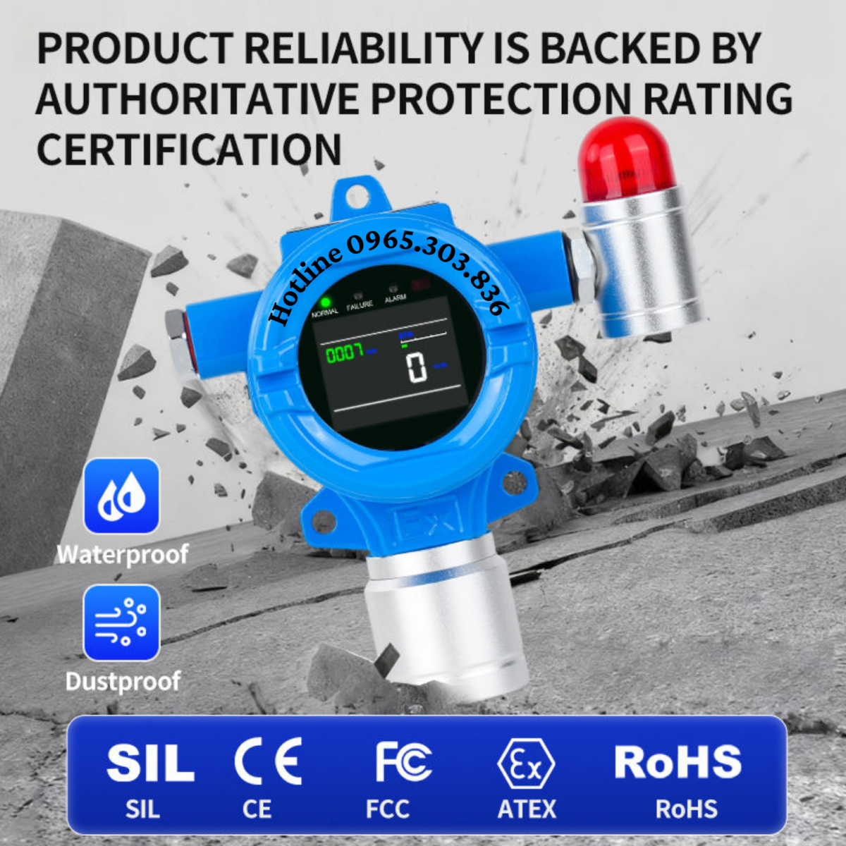 Giới thiệu đầu báo dò Gas được tích hợp còi báo – Relay – kết nối RS485