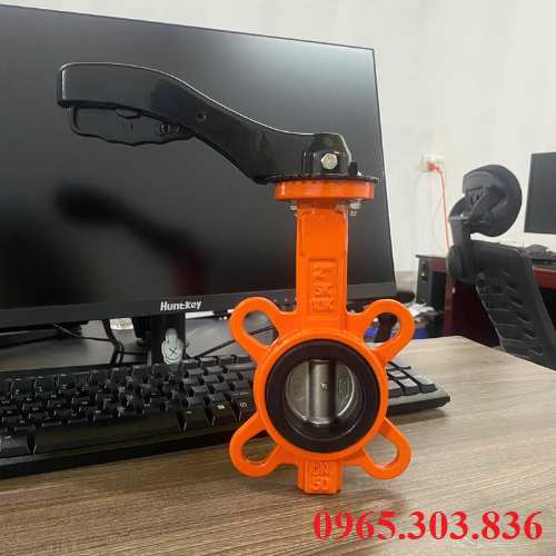 Hình ảnh van bướm gang tay gạt KSPM