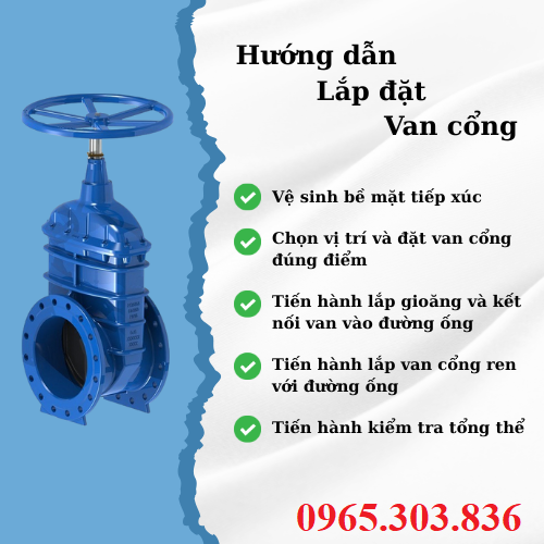 Hướng dẫn lắp đặt van cổng đúng kỹ thuật