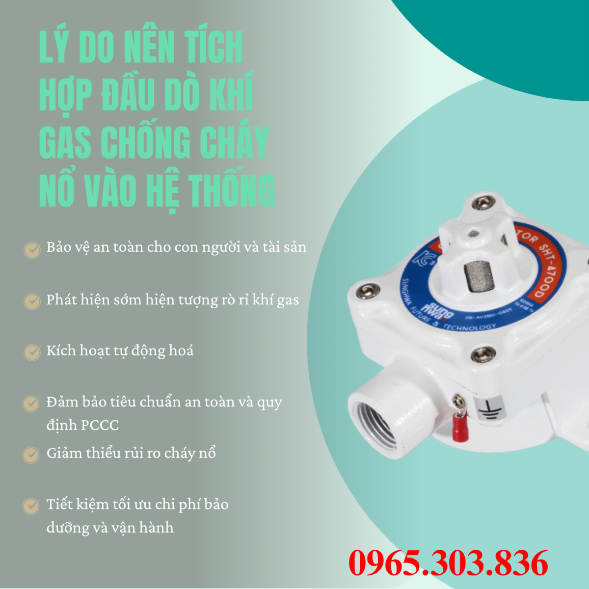 Lý do nên tích hợp đầu dò khí gas chống cháy nổ vào hệ thống