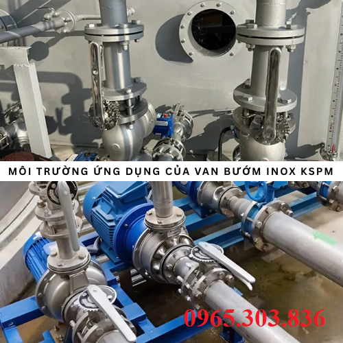 Môi trường ứng dụng của van bướm inox KSPM