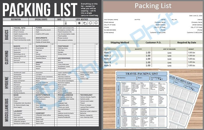Tác dụng Packing list