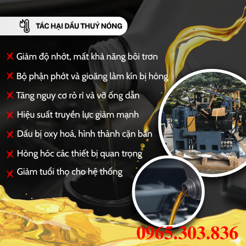 Tác hại của việc dầu thuỷ lực bị nóng