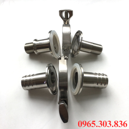 Ứng dụng bộ clamp đuôi chuột inox vi sinh