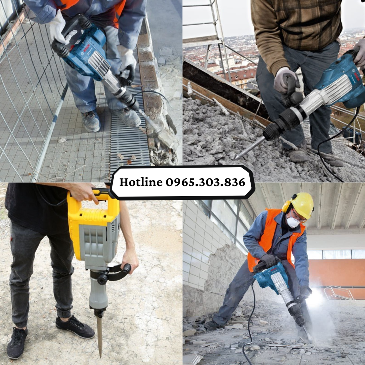Ứng dụng thực tế máy đục phá bê tông