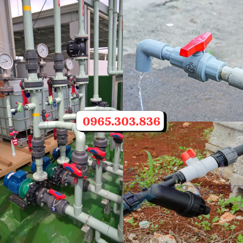 Ứng dụng van bi nhựa dán keo