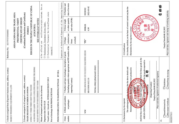 COCQ van bướm điều khiển khí nén | Packinglist, Tờ khai Hải Quan